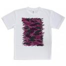 【Tシャツ】ブラックバス　迷彩大柄　レッドカラー