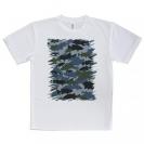 【Tシャツ】ブラックバス　迷彩大柄　ブルー