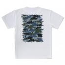 【Tシャツ】ブラックバス　迷彩大柄　ブルー