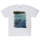 【Tシャツ】クローズアップ!　水中でニジマスが掛かった瞬間!