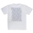 【Tシャツ】釣具のシームレスパターン　ホワイト