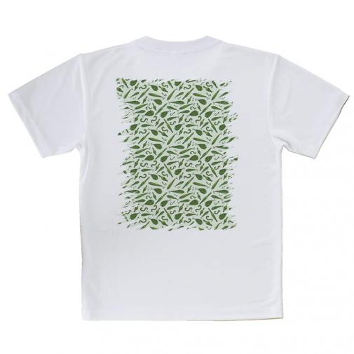 【Tシャツ】釣具のシームレスパターン　グリーン