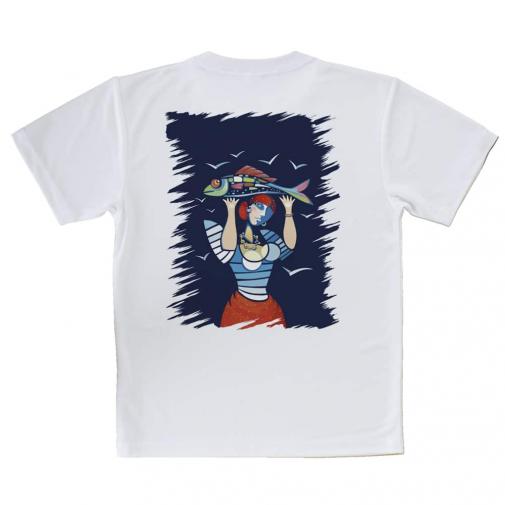 【Tシャツ】魚を手にするイパネマの娘