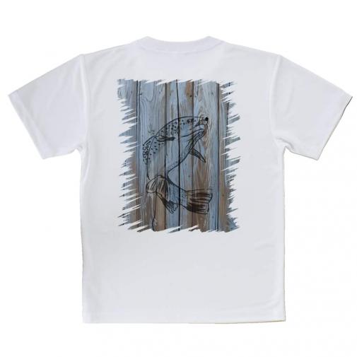 【Tシャツ】木に書かれたトラウトのイラスト