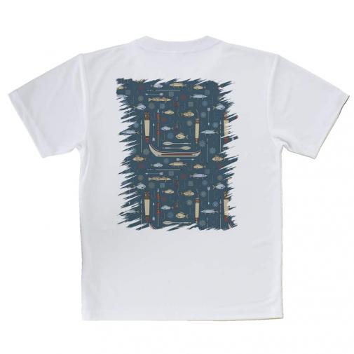 【Tシャツ】アメリカ先住民の漁具　シームレスデザイン