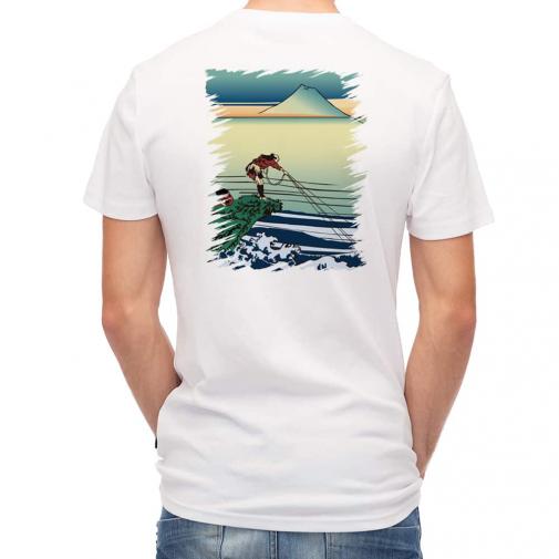 【Tシャツ】葛飾北斎　富嶽三十六景 甲州石班澤のイラスト