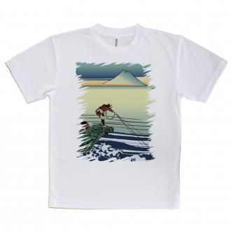 【Tシャツ】葛飾北斎　富嶽三十六景 甲州石班澤のイラスト