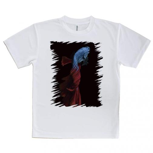 【Tシャツ】トラディショナル・ベタ　ブルー　縦