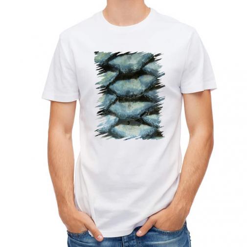 【Tシャツ】ウロコ　ブルーパール