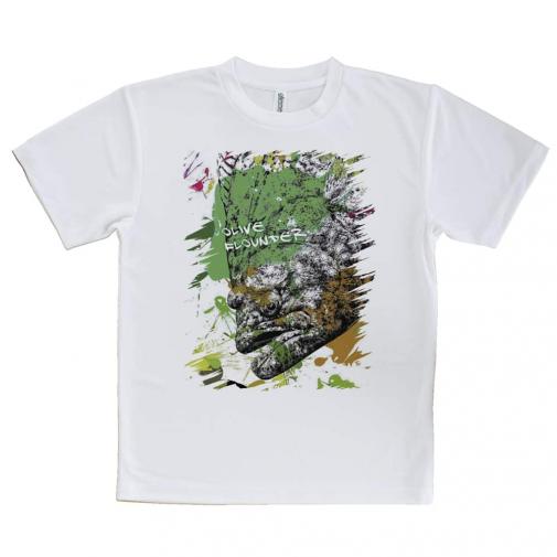 【Tシャツ】ヒラメ　ペンキペイント