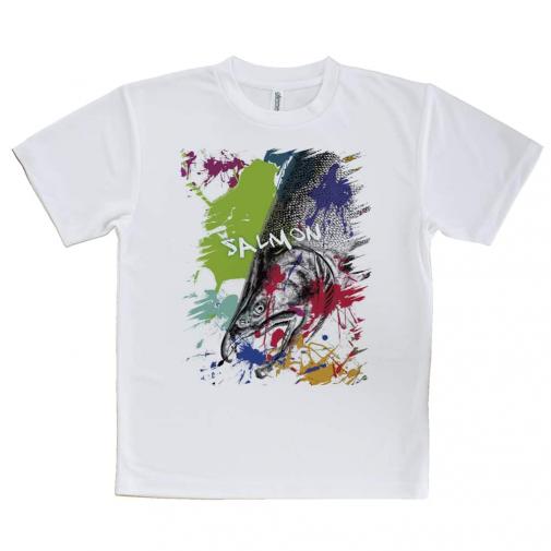 【Tシャツ】サケ　ペンキペイント