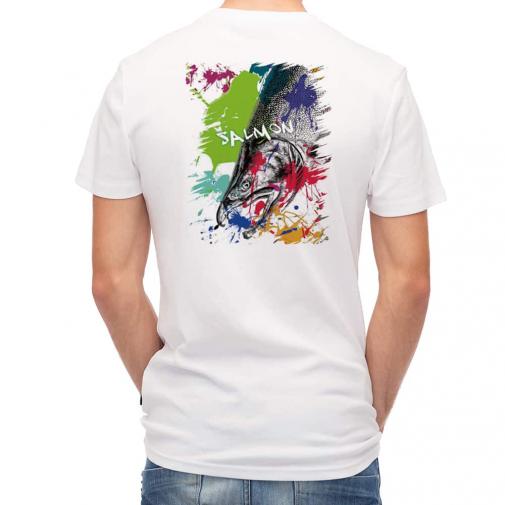 【Tシャツ】サケ　ペンキペイント