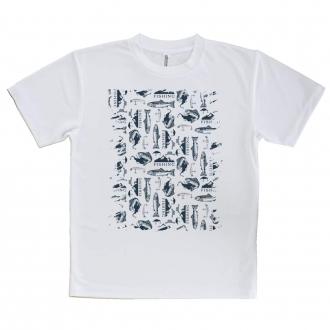 【Tシャツ】トラウトのシームレスパターン