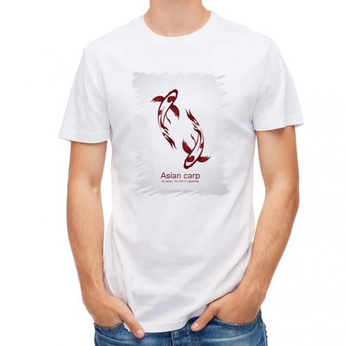 【Tシャツ】錦鯉　紅白　Koi Fish　ホワイト