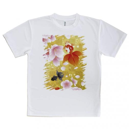 【Tシャツ】金魚と金屏風