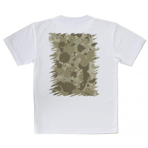 【Tシャツ】墨跡　迷彩大柄　ベージュカラー