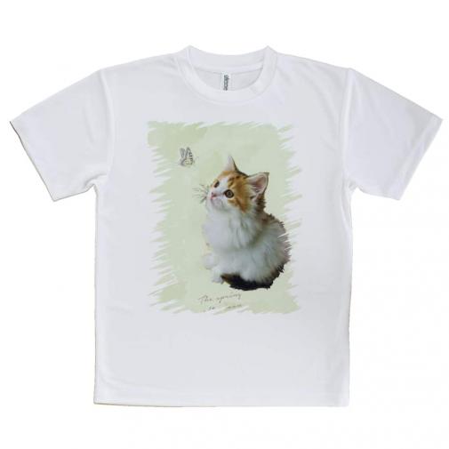 【Tシャツ】春の午後 蝶と子猫