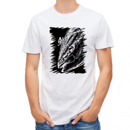 【Tシャツ】鰤(ブリ)　墨絵風　黒