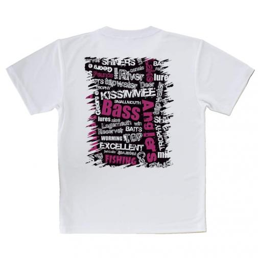 【Tシャツ】BASS テキストデザイン　ショッキングピンク