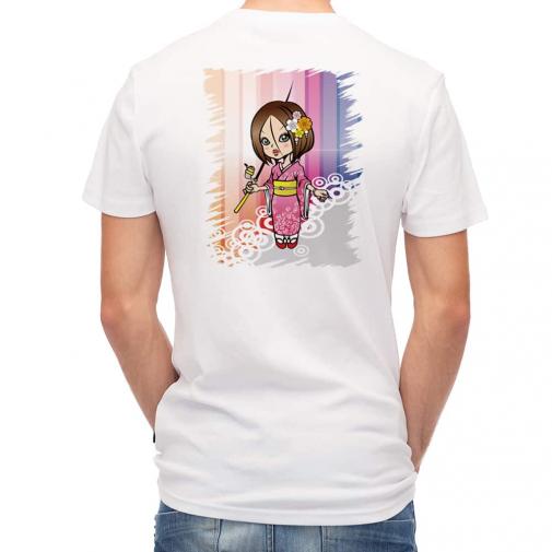 【Tシャツ】着物の女性は釣りに出かける