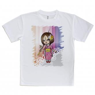 【Tシャツ】着物の女性は釣りに出かける