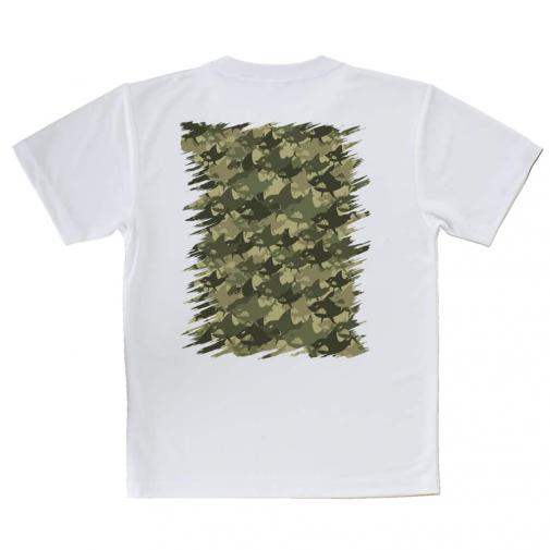 【Tシャツ】サメ(SHARK)　迷彩柄　ブラウンカラー