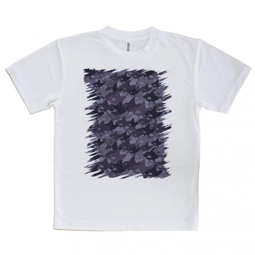 【Tシャツ】サメ(SHARK)　迷彩柄　パープルカラー