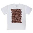 【Tシャツ】サメ(SHARK)　迷彩柄　チョコレートカラー