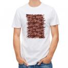 【Tシャツ】サメ(SHARK)　迷彩柄　チョコレートカラー