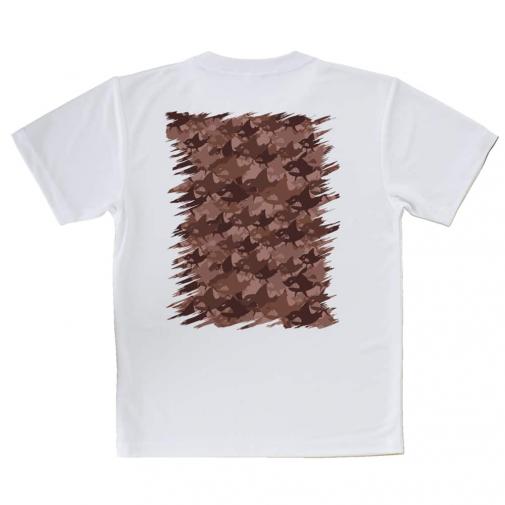 【Tシャツ】サメ(SHARK)　迷彩柄　チョコレートカラー