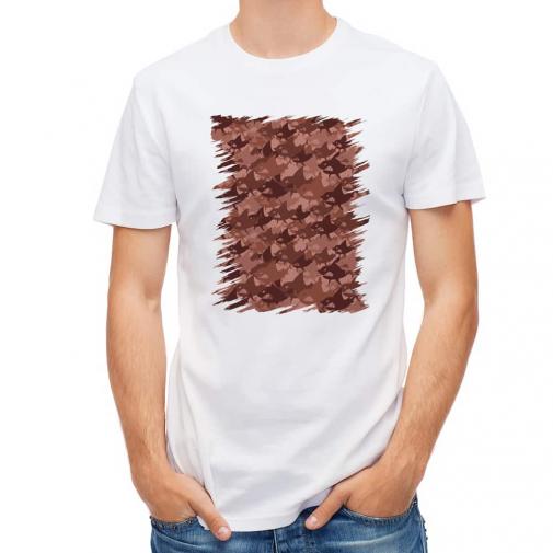 【Tシャツ】サメ(SHARK)　迷彩柄　チョコレートカラー