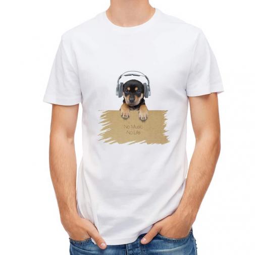 【Tシャツ】子犬だってNo Music No Life