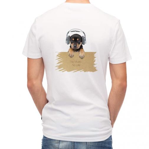 【Tシャツ】子犬だってNo Music No Life