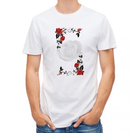 【Tシャツ】モノトーンなバラ