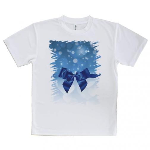 【Tシャツ】クリスタルブルーなリボン