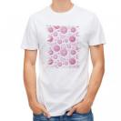 【Tシャツ】可愛いハートと花模様