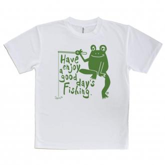 【Tシャツ】【釣りざんまい】カエルが釣りをするでケロ