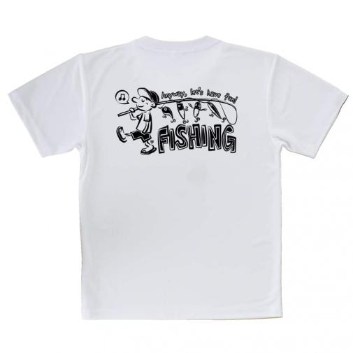 【Tシャツ】【釣りざんまい】釣りをとにかく楽しもう!_モノクロ