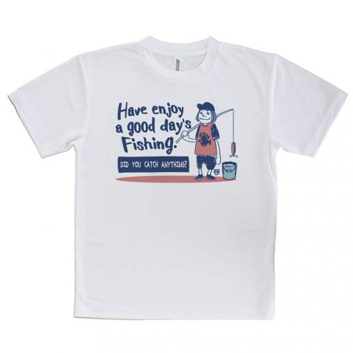 【Tシャツ】【釣りざんまい】一日釣りを楽しむアングラー_レトロ