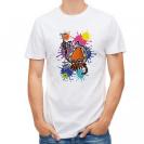 【Tシャツ】【釣りざんまい】エギに釣られるアオリイカ_ビビッドカラー