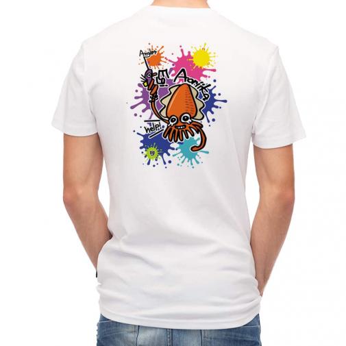 【Tシャツ】【釣りざんまい】エギに釣られるアオリイカ_ビビッドカラー