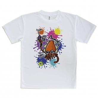 【Tシャツ】【釣りざんまい】エギに釣られるアオリイカ_ビビッドカラー