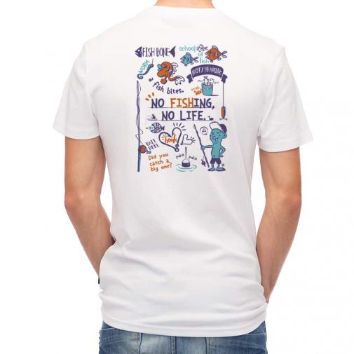 【Tシャツ】【釣りざんまい】釣りが好きなんです_レトロ