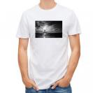 【Tシャツ】白黒の海岸