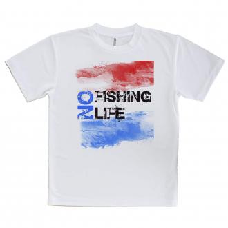 【Tシャツ】No Fishing No Life レッド&ブルー