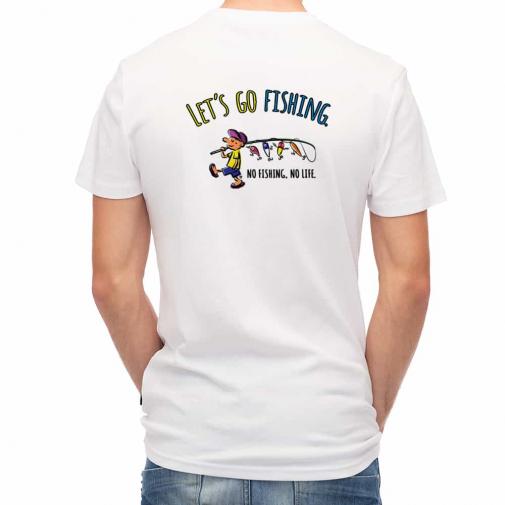 【Tシャツ】【釣りざんまい】レッツゴーフィッシング ルアーと少年_カラフル