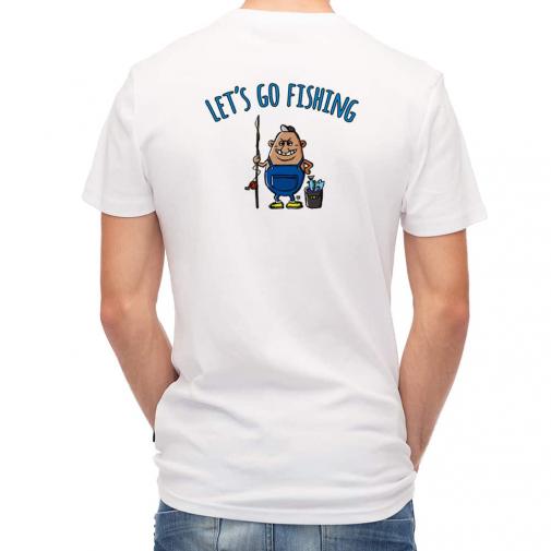 【Tシャツ】【釣りざんまい】レッツゴーフィッシング ポッチャリアングラー_カラフル