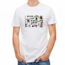 【Tシャツ】【釣りざんまい】釣りが好きなんです_カラフル 横描き