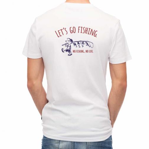 【Tシャツ】【釣りざんまい】レッツゴーフィッシング ルアーと少年_レトロ