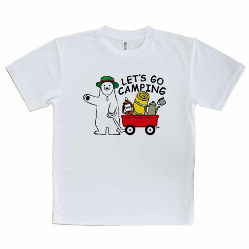 【Tシャツ】キャンプに行くシロクマさん(wakat)